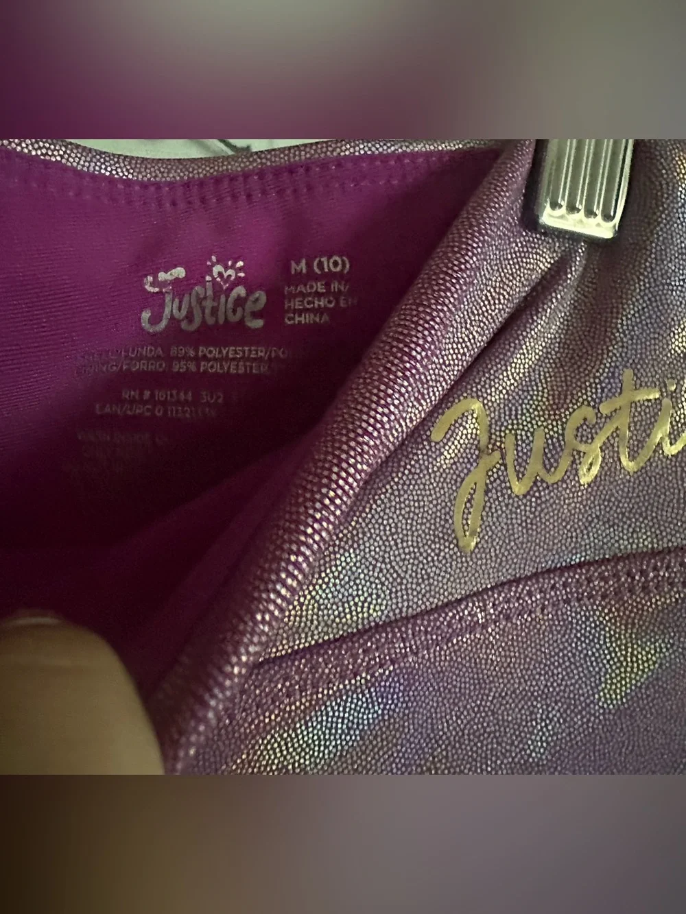 Justice Shimmery Lilac Bike Shorts
